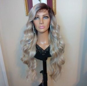 💗SOLD💗New, 26"L, HD, Wide/Deep Curved Part, Pre-Plucked, Lace Front Wig